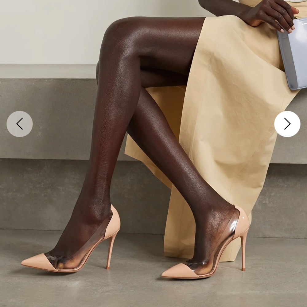 Gianvito Rossi Nude Plexi Pump Size 37